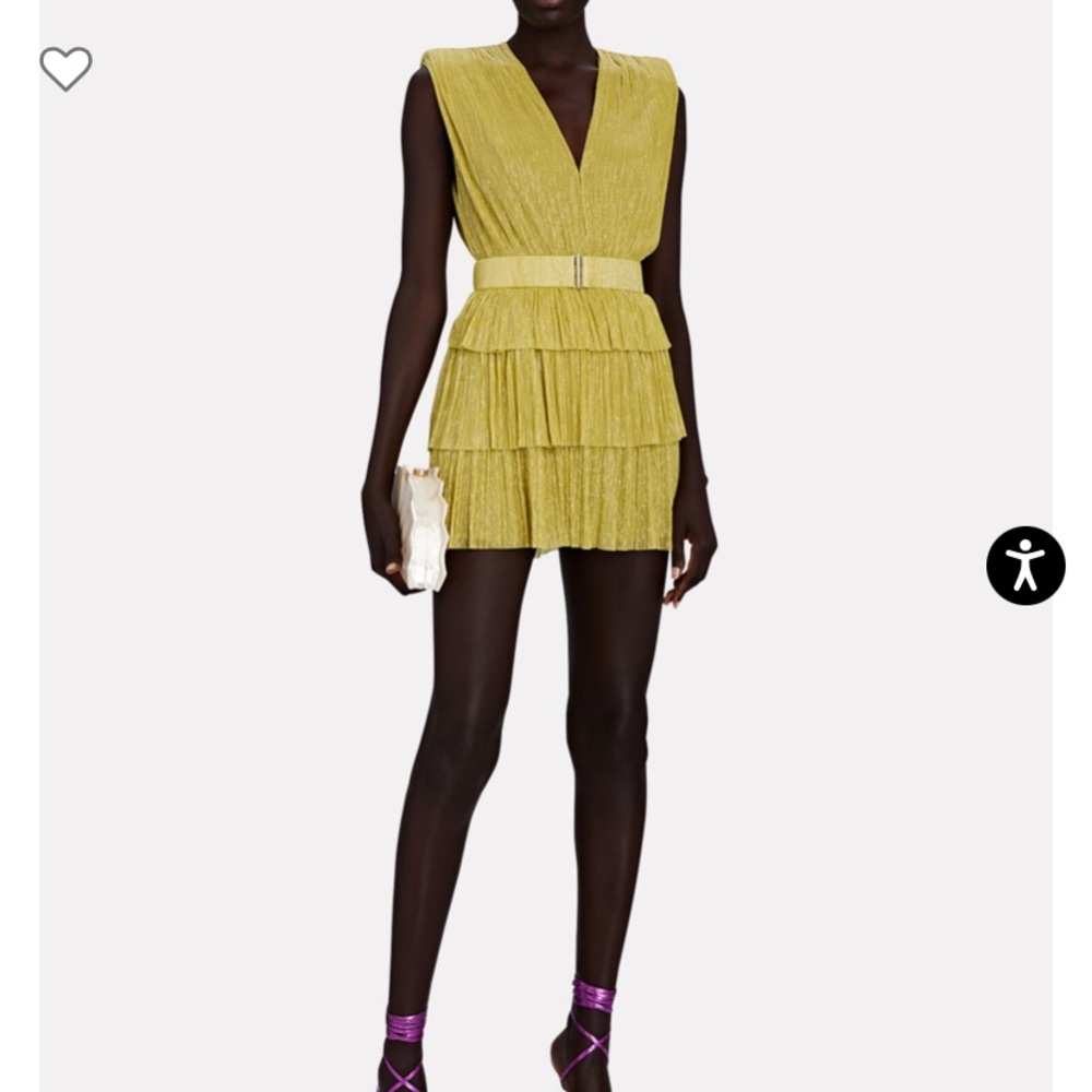 Sabina Musayev skylar tiered metallic mini